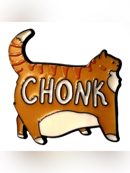 Jewelry - Orange Cat - CHONK - Enamel Pin